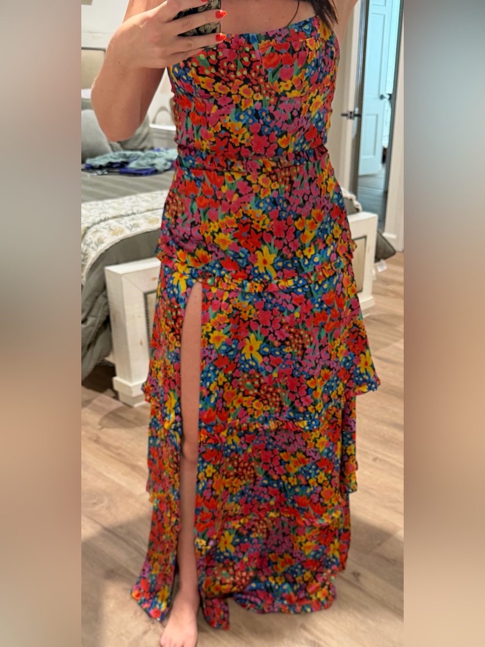 Show Me Your MuMu Lady Corset Dress in color garden glow luxe - Picture 10 of 14
